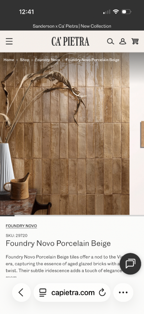Capietra Foundry Novo Porcelain Beige Tiles