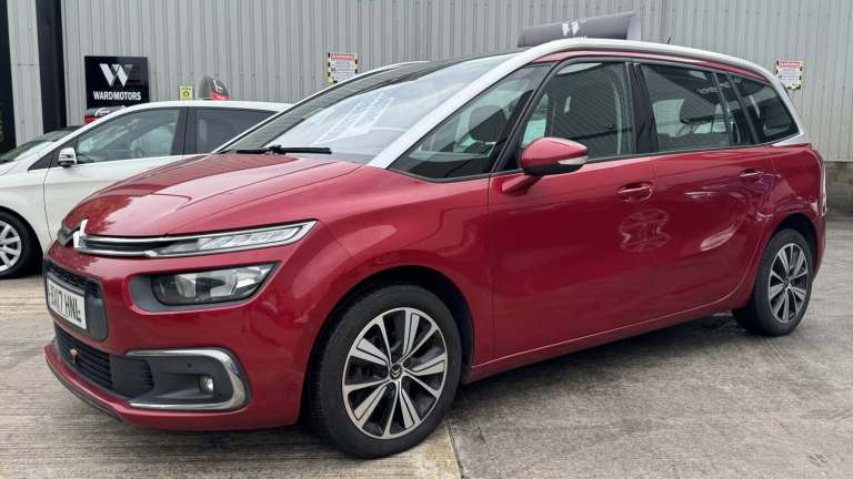 2017 Citroen Grand C4 Picasso 1.6 BlueHDi Feel Diesel Automatic Red 5dr RAREAUTO+7 SEATER+SATNAV+...