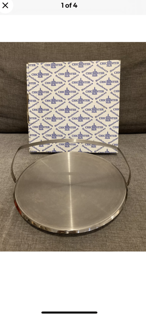 Vintage Chichester Stainless Steel Cake Platter