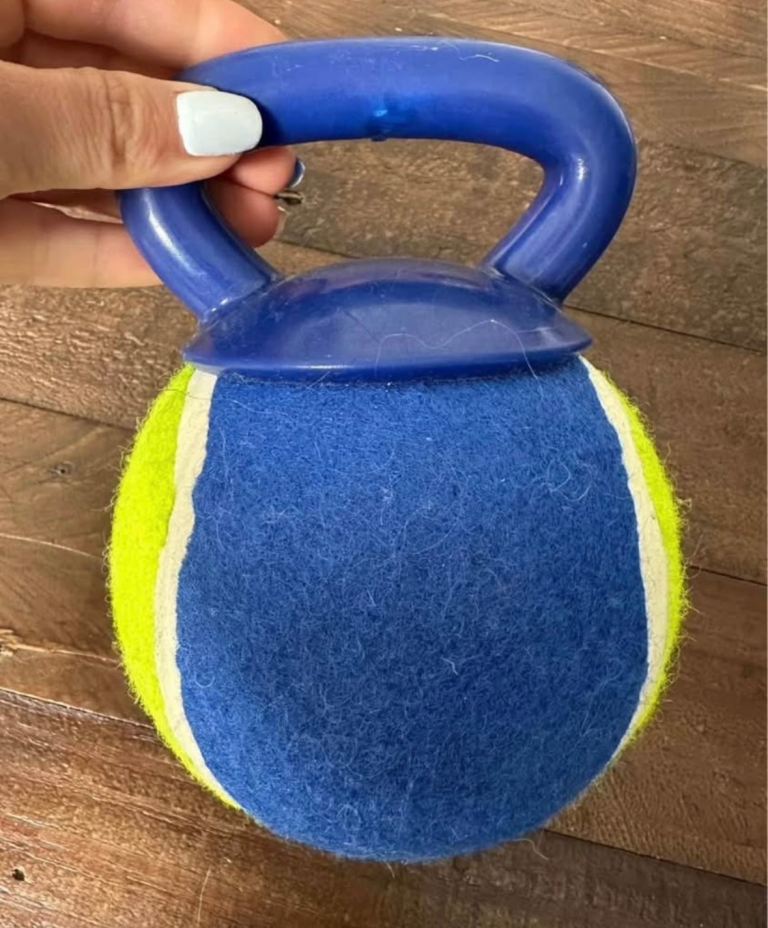 Large kettlebell dog toy never used