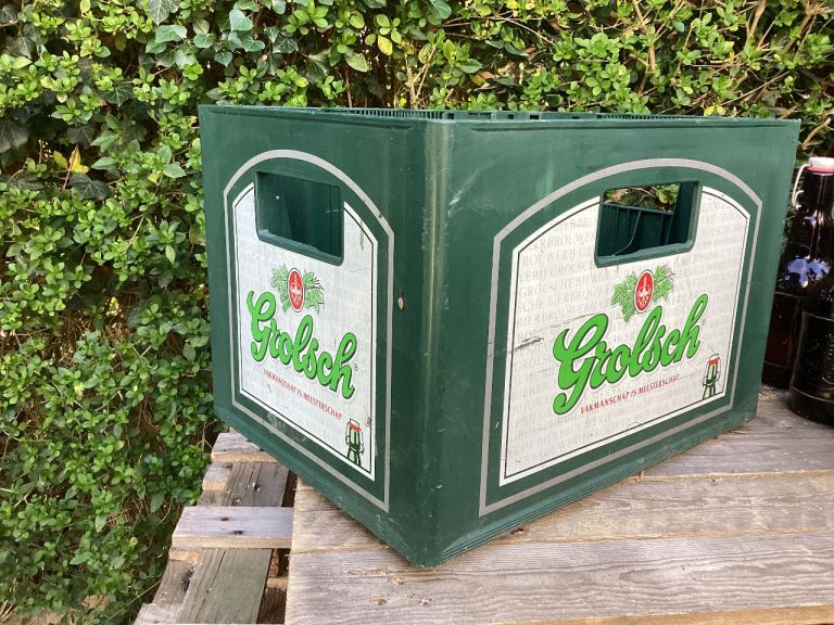 Old Grolsch beer bottles. 