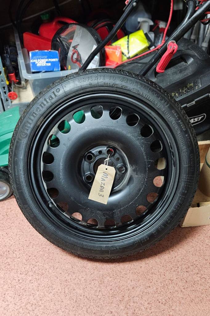 Mazda 3 space saver spare wheel