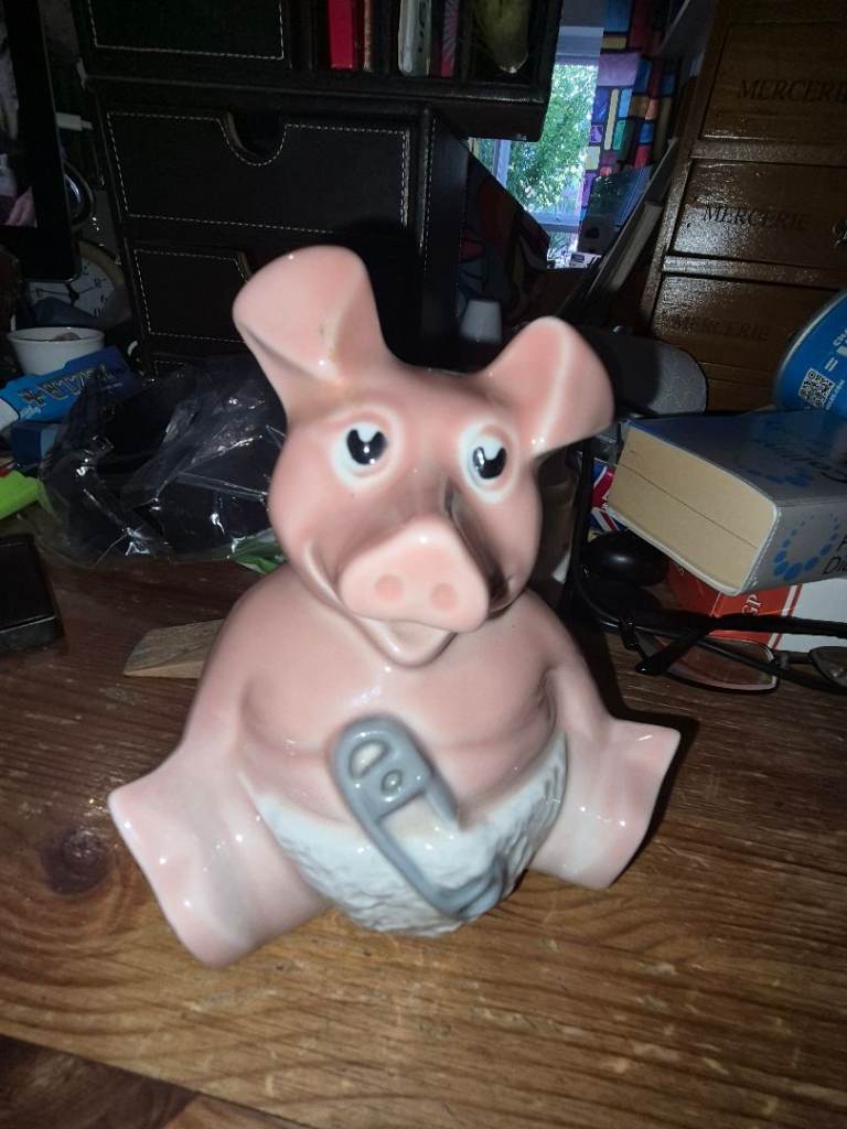 Wade Porcelain Piggy Bank – Pink, Made in England