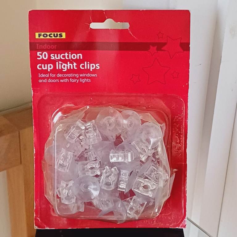 Fairy Light Suction Cup Clips x 50PK
