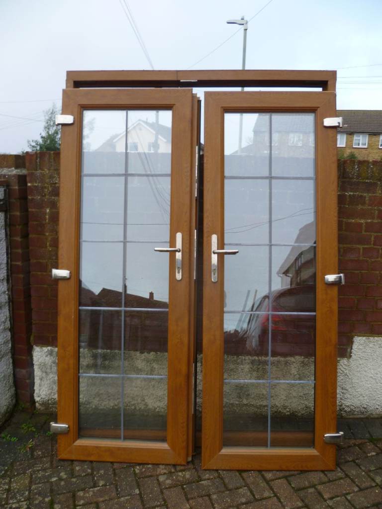 image for UPVC FRENCH DOORS/BACK/GARAGE SIDE/SHED DOOR AND FRAME WITH LOCK MECHANISM