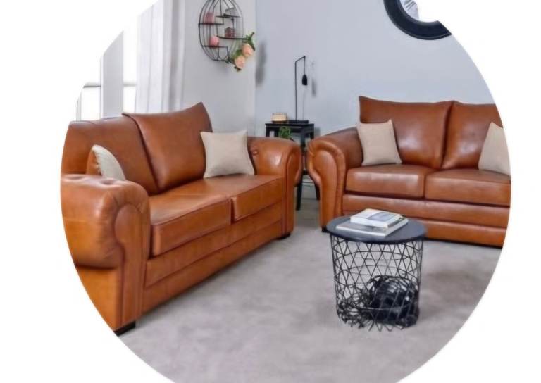 Faux 3+2 sofas. Brand new