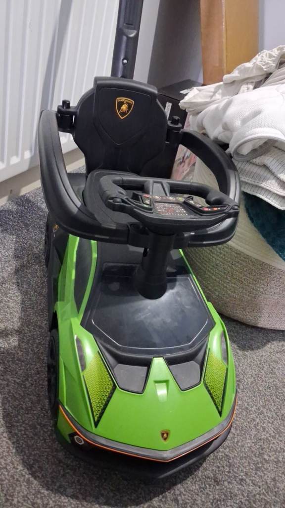Green Lamborghini - Push And Ride On Toy - WILL TAKE OFFERS