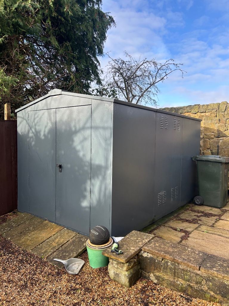Asgard metal security shed 7ft x11 ft motorbike 