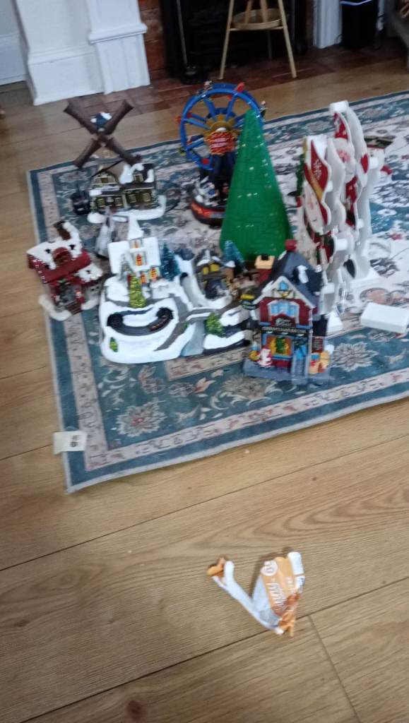 Christmas Village Display Set - Good Condition