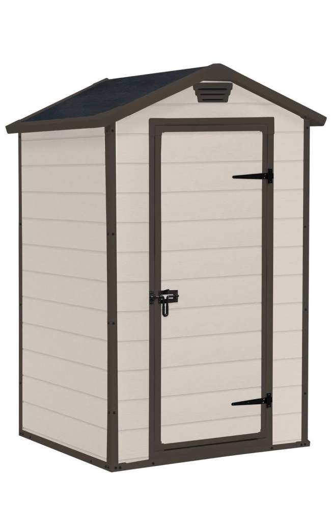 Keter Manor 4 X 3ft Apex Resin Outdoor Garden Storage Shed