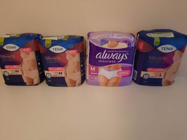 Tena and Always disposable pants