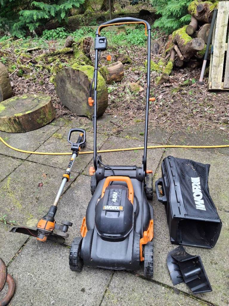 WORX CORDLESS MOWER AND STRIMMER 34" CUT