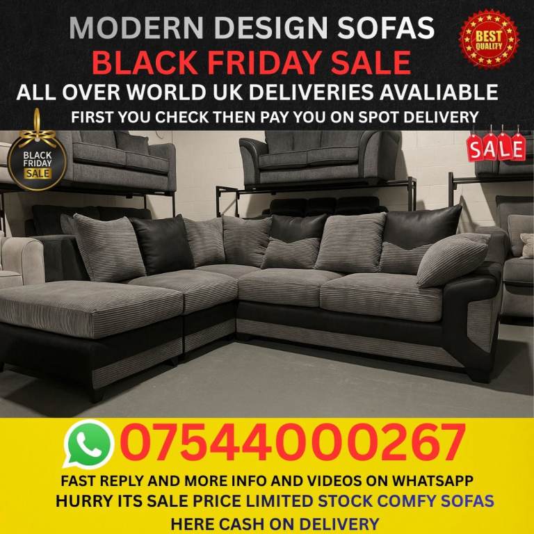 Quality Fabric Sofa – Brand New | Delivery Available