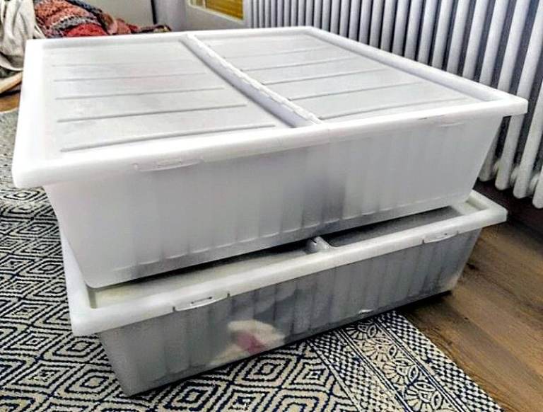 Ikea Gimse Underbed Storage (2 boxes and lids)