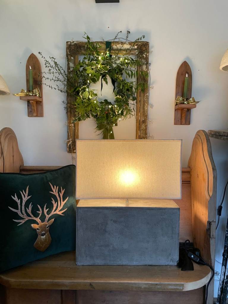 2 x Beautiful Concrete Lamps RRP £250