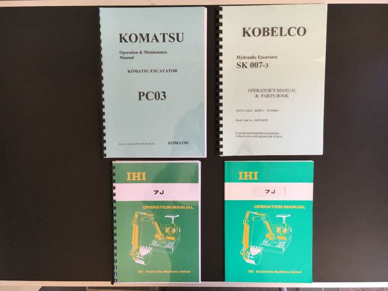 MINI DIGGER MANUALS
