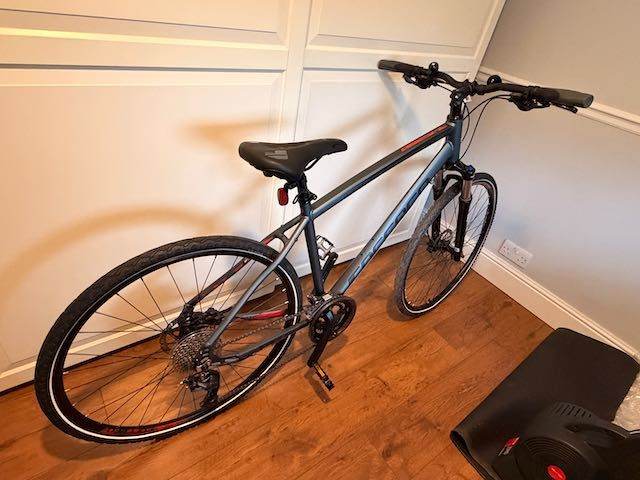 image for AS NEW-Carrera Crossfire 3 Mens Hybrid Bike (2x9 Shimano Altus) Dark Grey Medium Frame