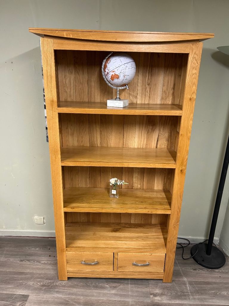 Solid oak furniture land bookcase (local delivery)