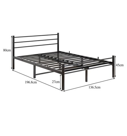 ベッドフレーム Double bed for sale-Excellent condition White Metal Double Bed Frame - Good Condition, £20.00 for Sale in