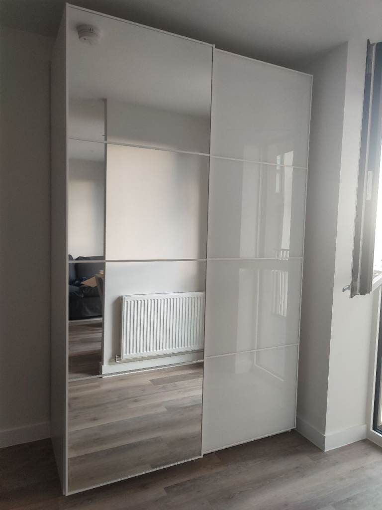 Ikea Pax Mirrored Wardrobe with Sliding Doors