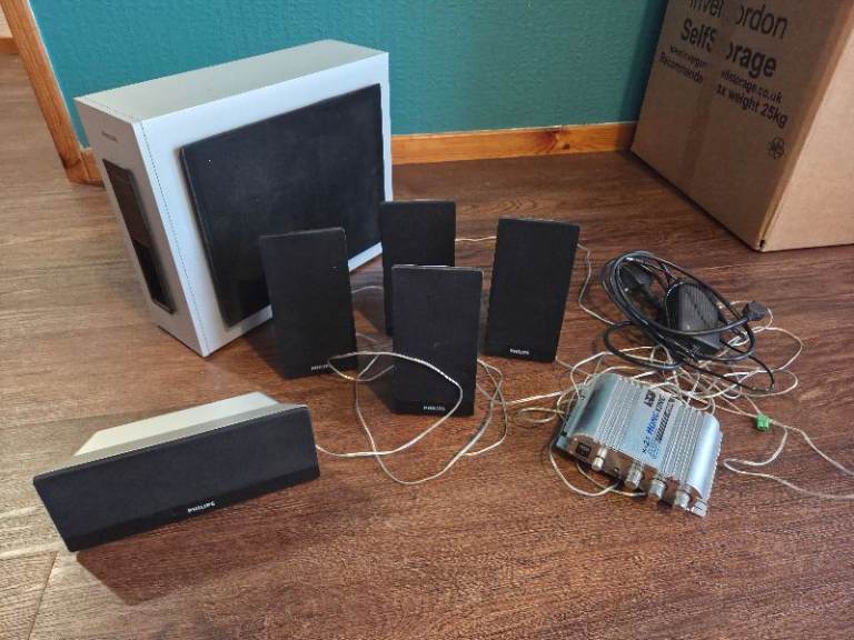 image for Surroundsound speakers with aftermarket 2.1 amp currently disconnected.