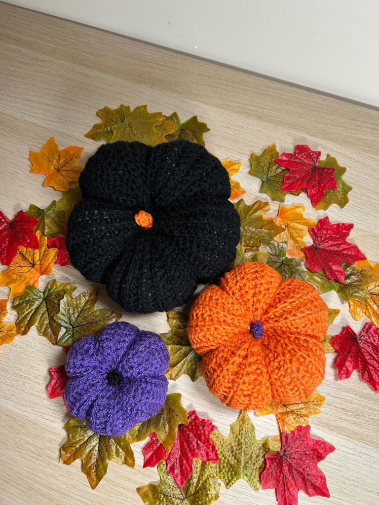 Hand made crochet pumpkins 