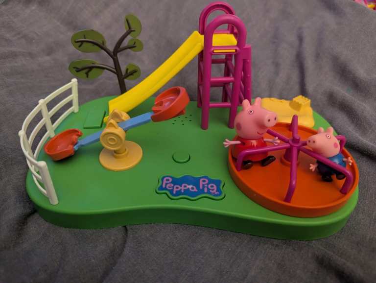 Peppa Pig Playground Playset with Figures – Good Condition