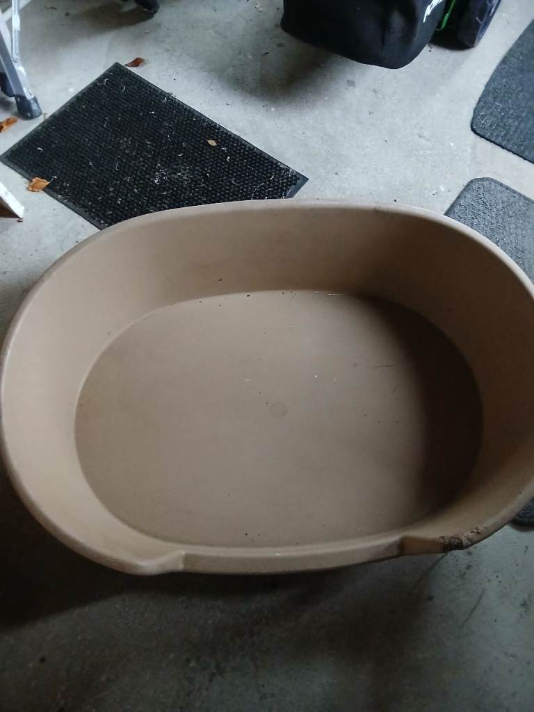 FREE - LARGE PLASTIC DOG BED