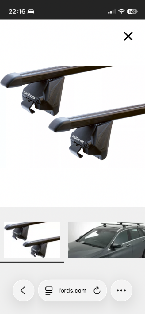 Halfords brand roof bars