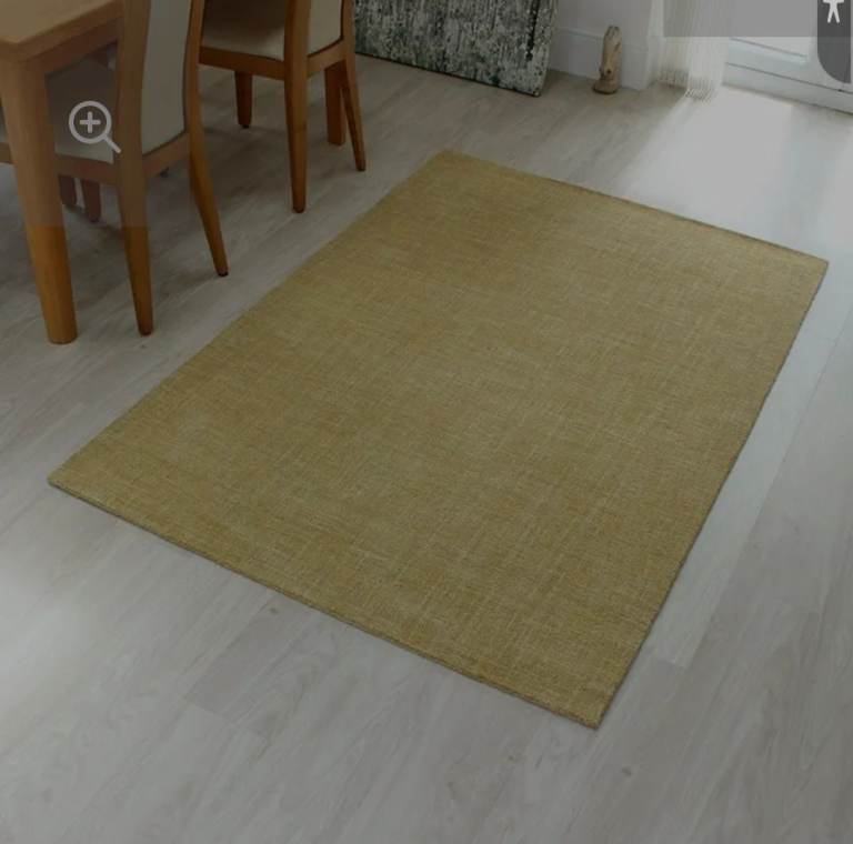 John Lewis 100% Wool Tweet Ochre Light Yellow Rug, RP £369