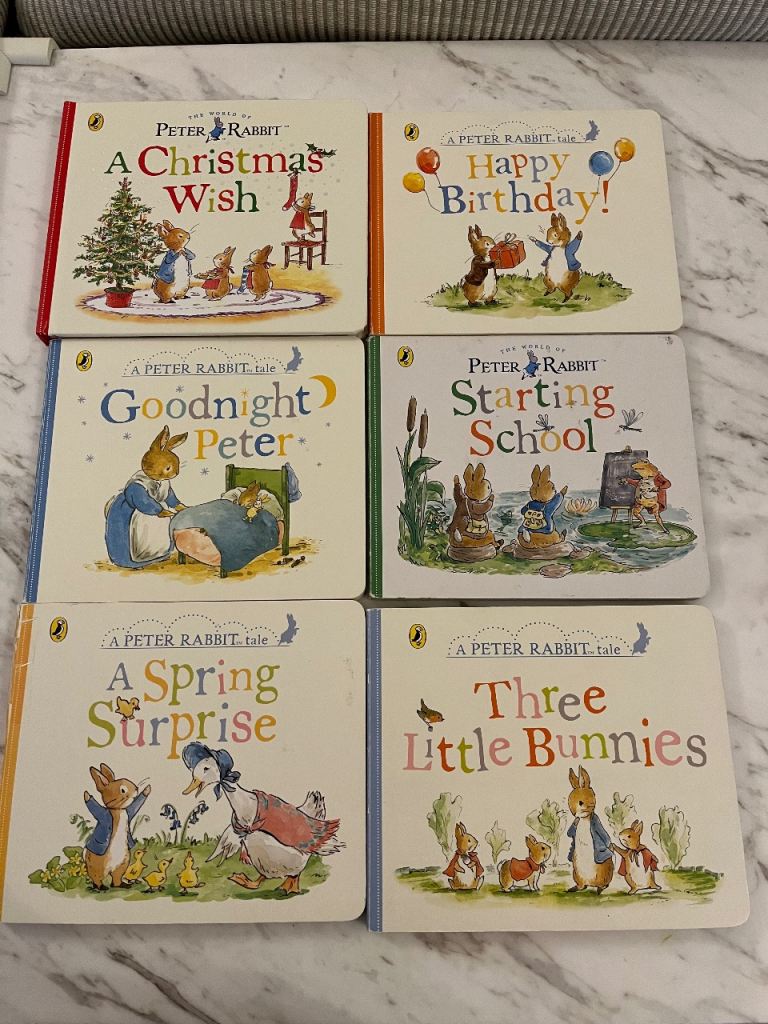 Peter Rabbit Tale Board Books Bundle of 6 Children's Books