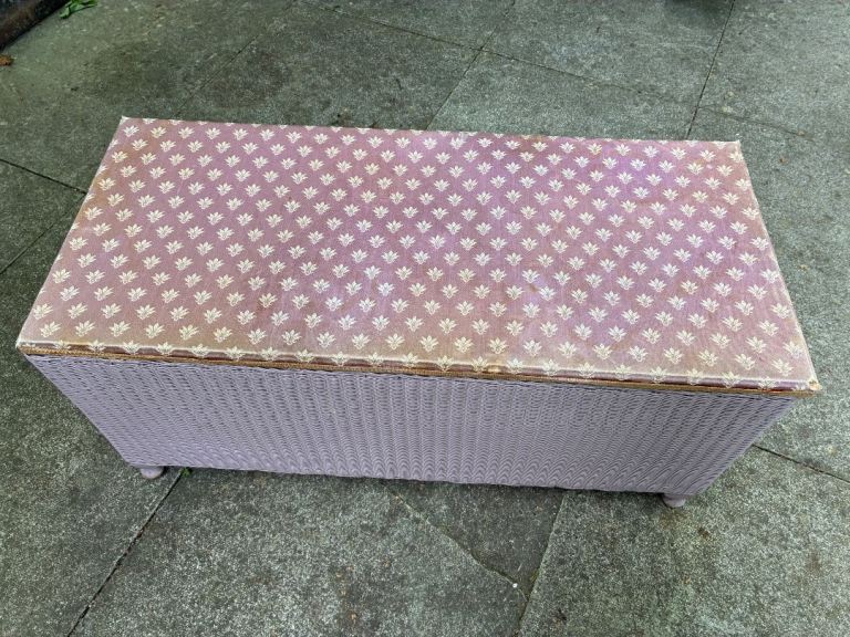 Vintage Lloyd Loom Lusty Ottoman 
