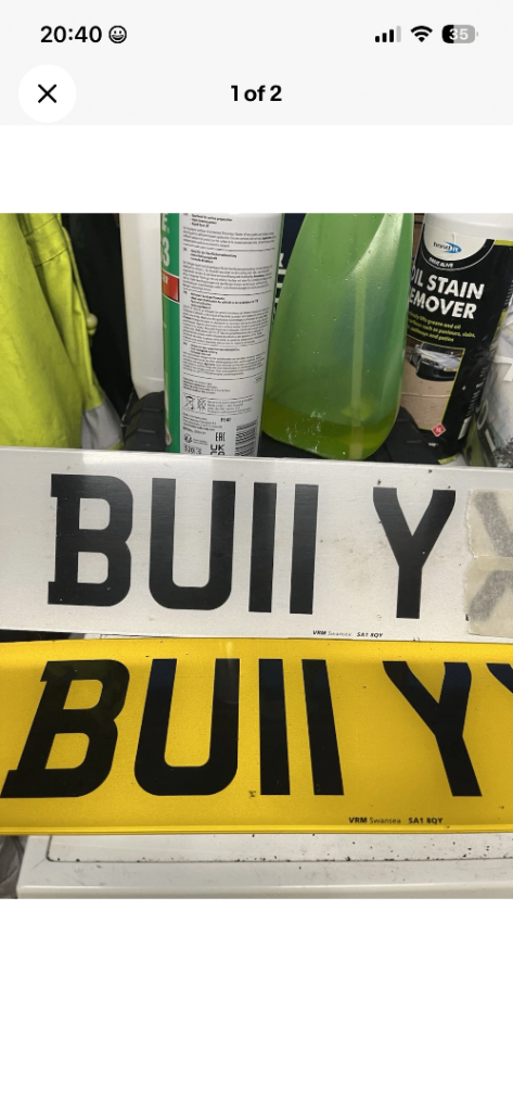 BULLY number plate