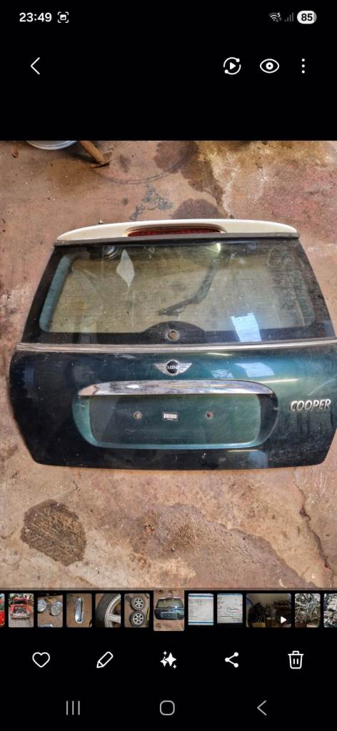 R50 boot lid racing green.