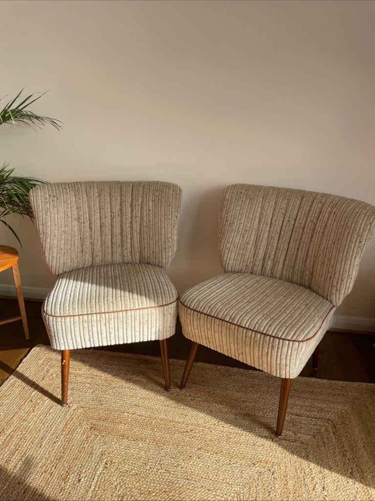Mid century cocktail lounge chairs 70s style