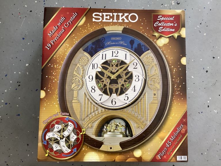 Seiko wall clock brand new unused. Qxm614brh