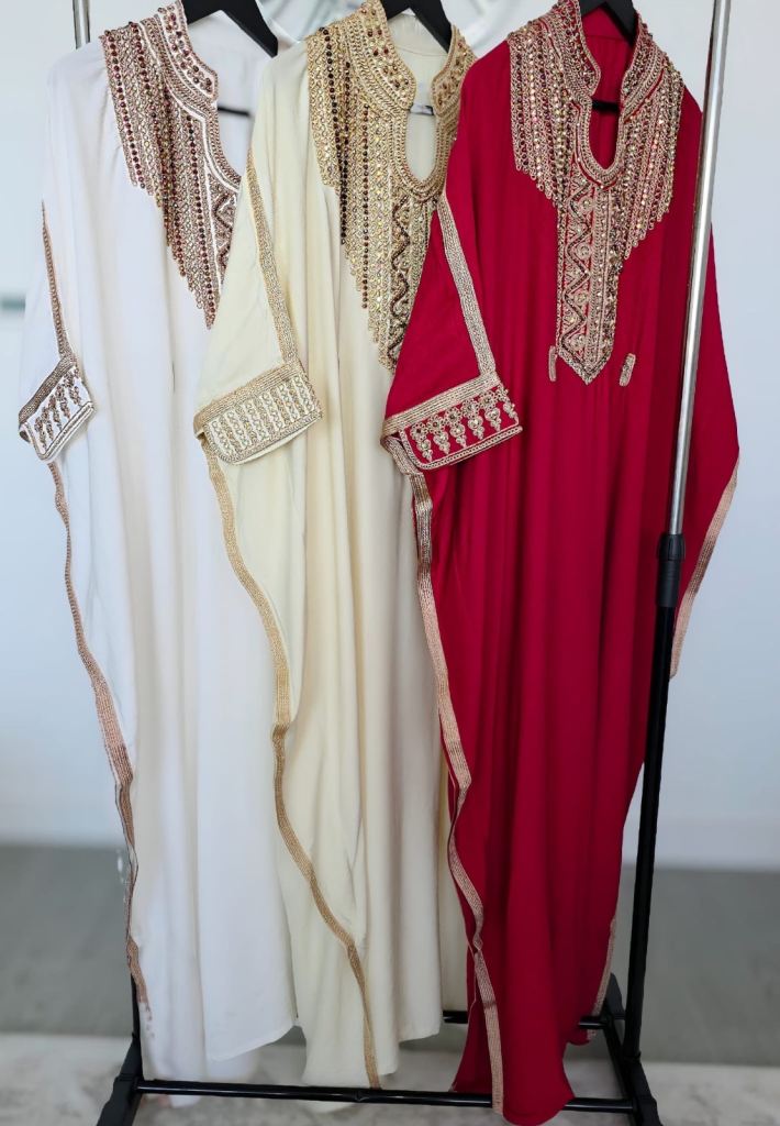 Luxury Moroccan Kaftan Wedding, occasion! New!One Size, heavy stone Work caftan