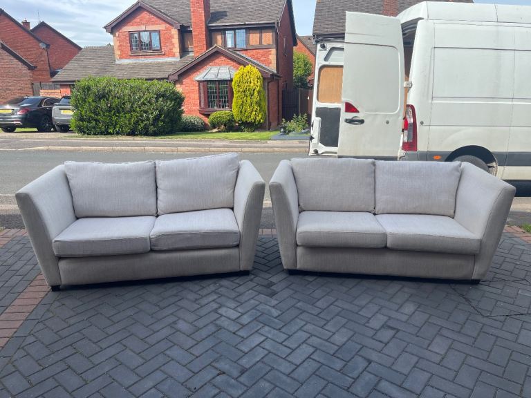 Cream 2 seater Set (DFS) - Delivery Available 