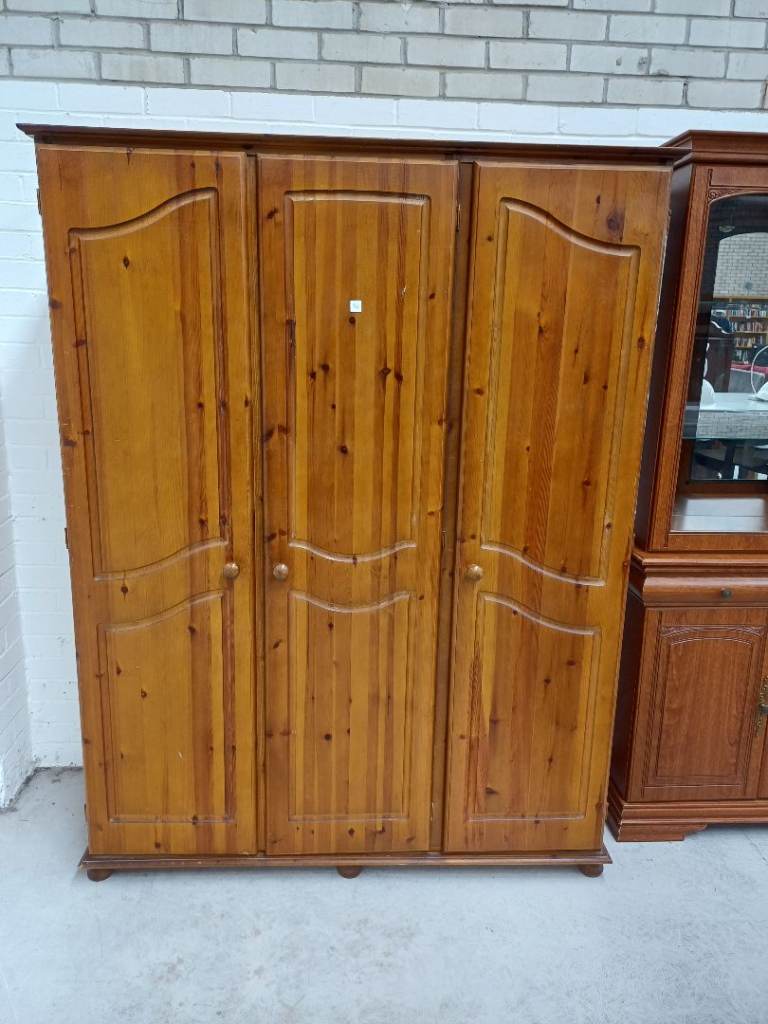 Pine triple wardrobe