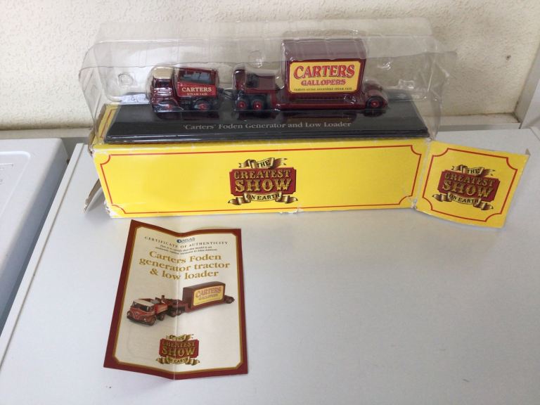 Carters foden generator tractor + low loader with box £15 