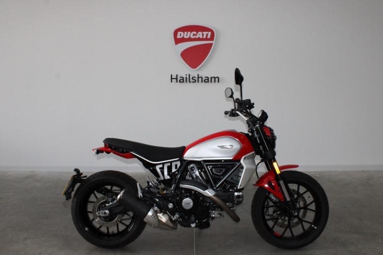 2025 Ducati Scrambler Icon 800, EX demo model, Ducati Red Livery