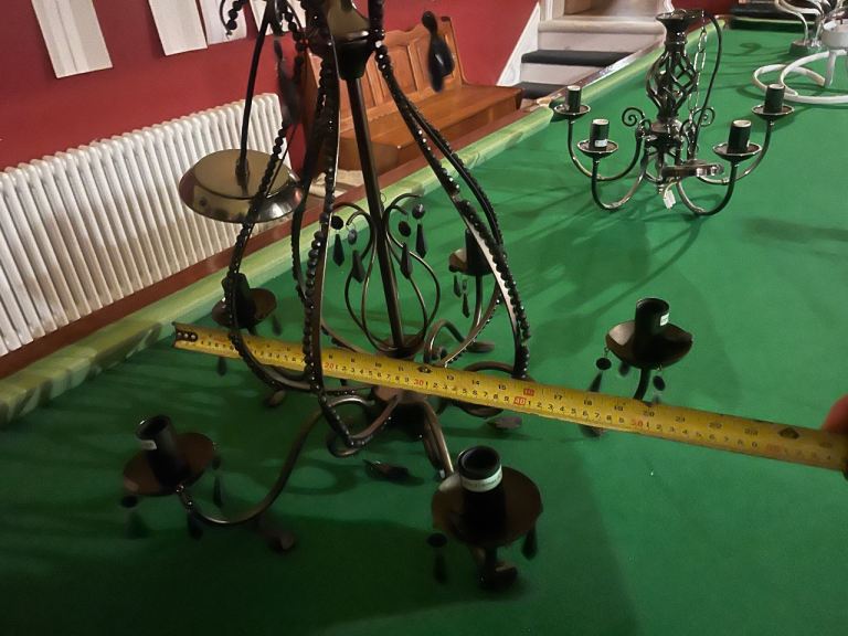 Pair of 5 bulb chandeliers