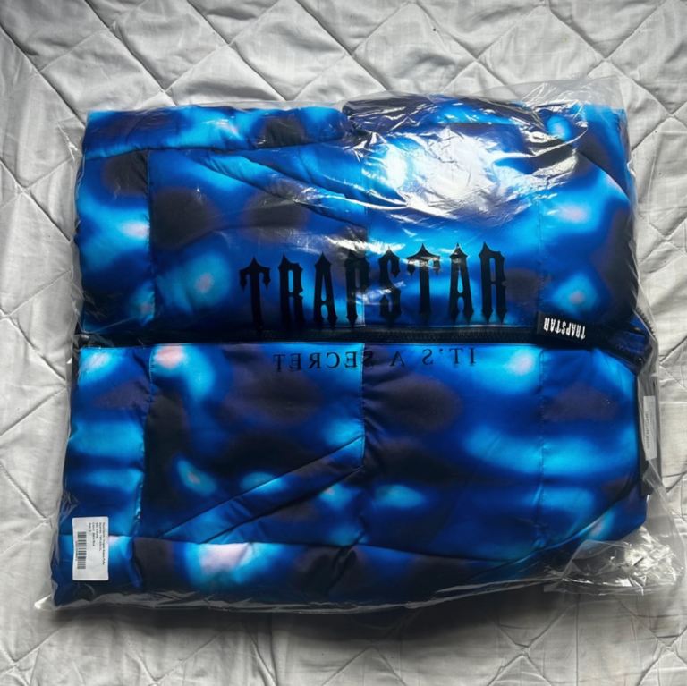 Trapstar Blue Flame Irongate Sleeve Puffer Jacket New With Tags Small