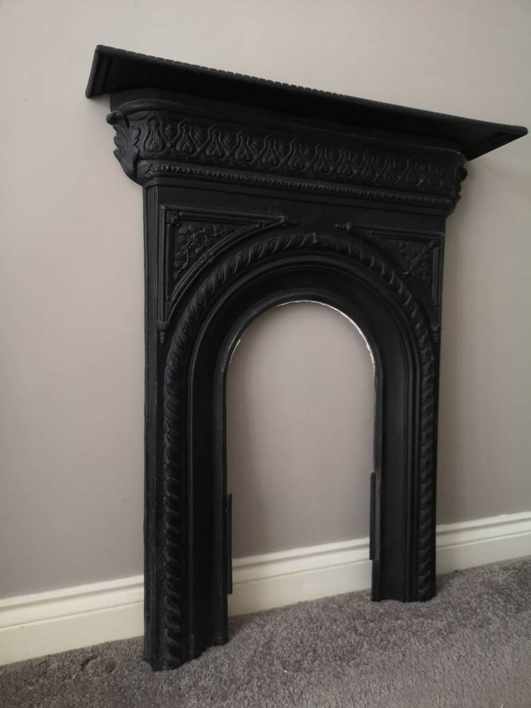 Antique Cast Iron Fire Surround