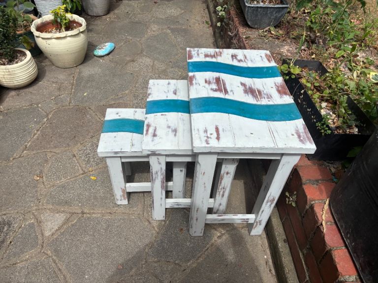 Set of three tables