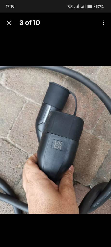 Ev charger cable 3 phrase 22kw 5 m black