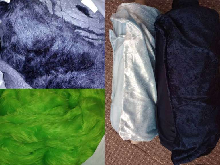 NEW Velvet & Faux Fur Fabric Costumes Toys Theatres Displays Bed Sofa Throws Sewing Crafts
