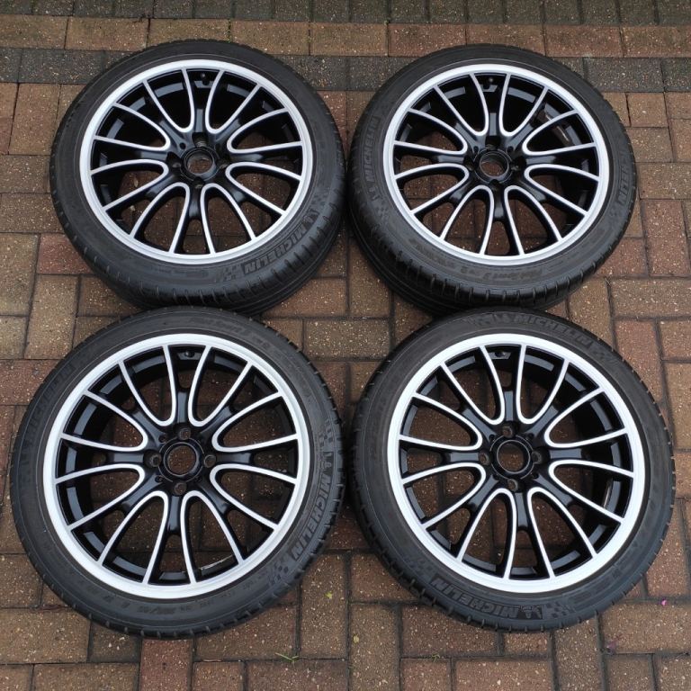 17" MINI R56 R53  COOPER ONE S WORKS CLUBMAN JCW R17 WHEELS RIMS ALLOYS ALLOY SET & TYRES 17 INCH