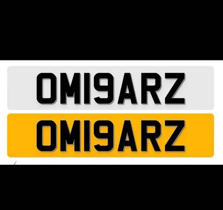 Omarz number plate for sale