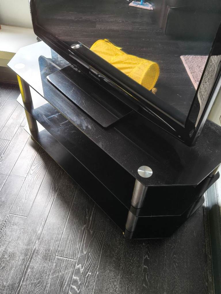 Glass TV stand